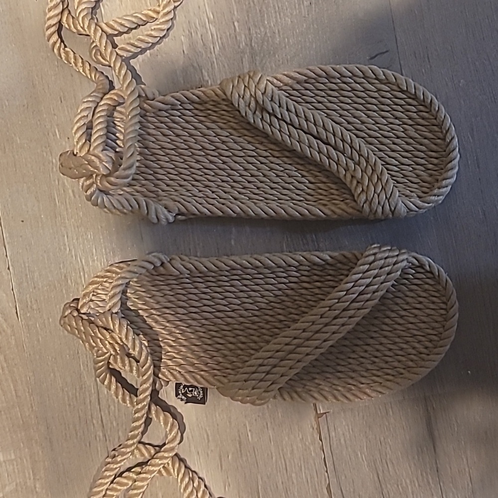 NWOT Nomadic State Of Mind Bondi Camel Tan Rope Vegan Unisex Sandals - Picture 4 of 6